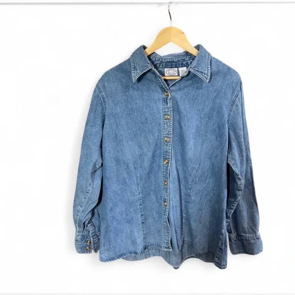 Authentic Vintage Carolina Blues Denim Shirt Button Down | Size 20W - Picture 2 of 7
